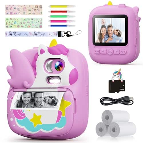 Cámara Instantánea CAMCLID para Niños, 12MP & 1080P Cámara