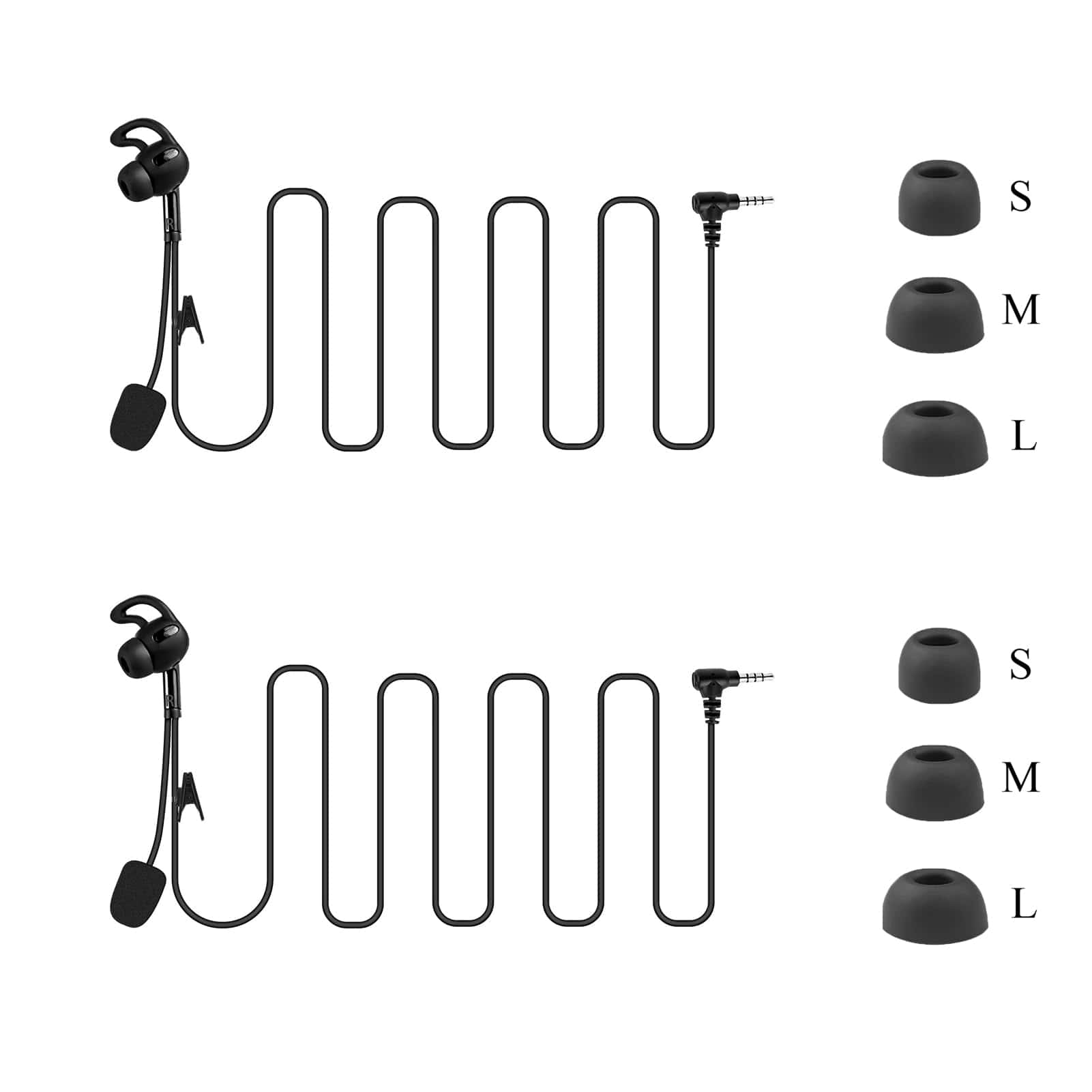 MIMIRACLE 2 Pack Auricular de árbitro, Auricular HiFi de