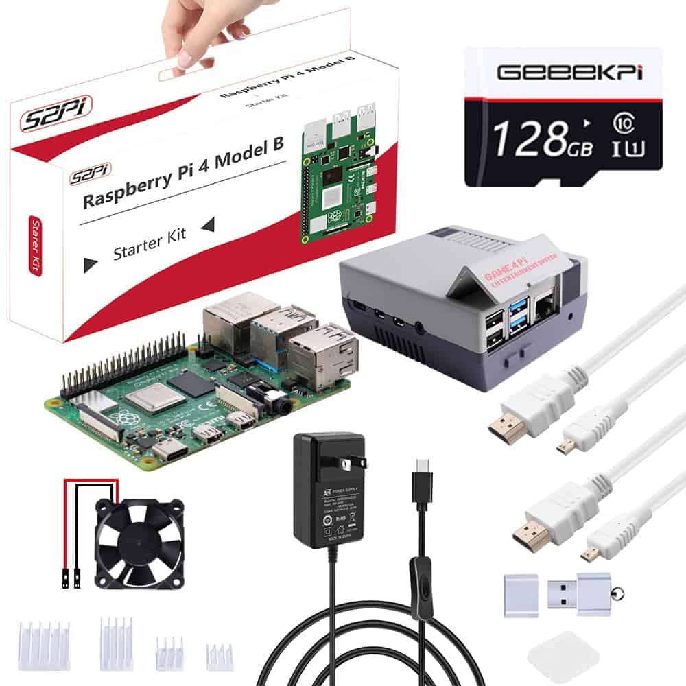Kit de Inicio GeeekPi Raspberry Pi 4 8GB Edición de 128GB