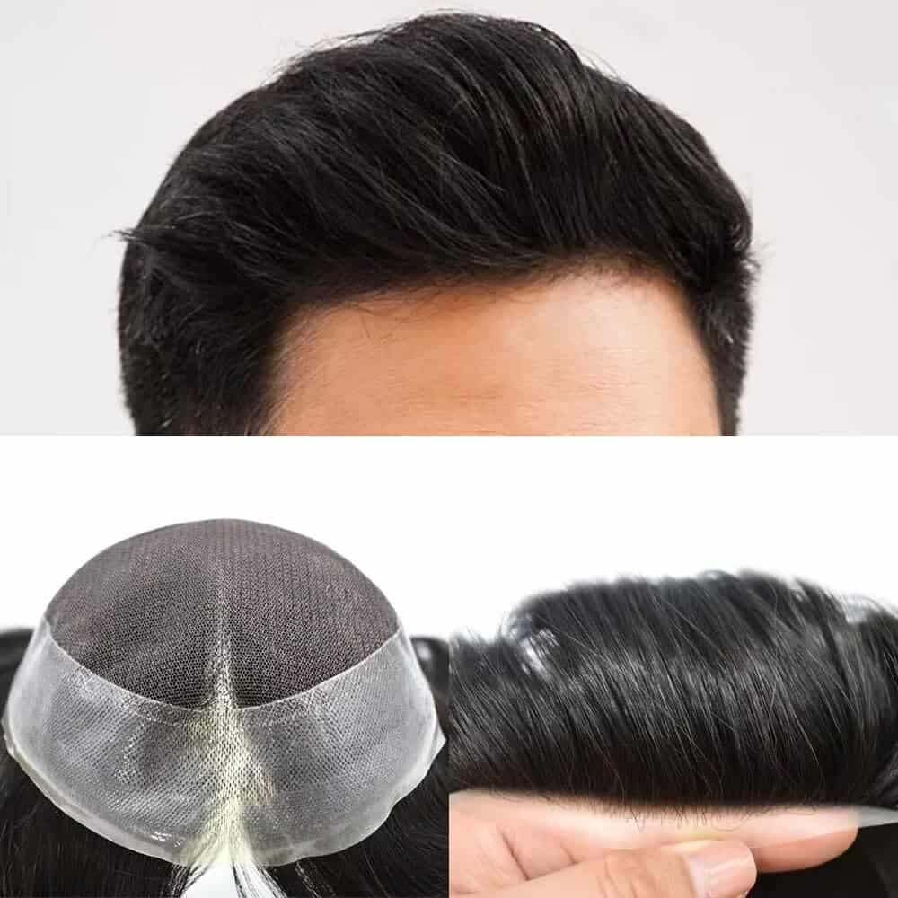 Toupee para Hombres FACE MIRACLE en Encaje Francés con - Imagen 3