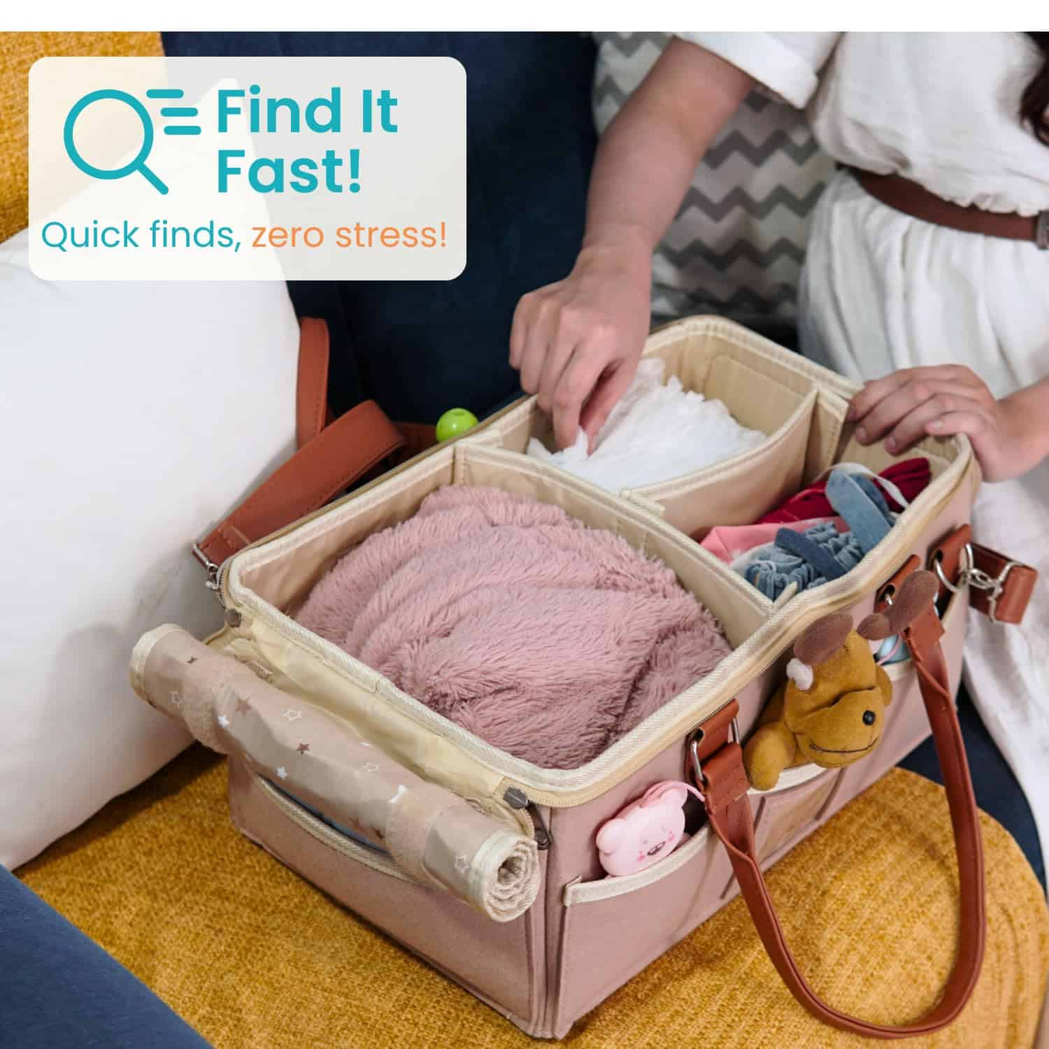 Organizador para Pañales de Bebé con Tapa, Múltiples - Image 4