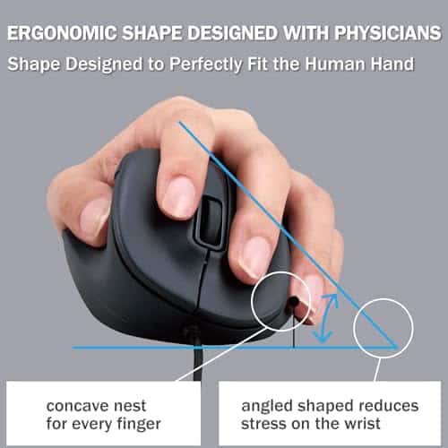 Mouse Ergonómico Con Cable Para Zurdos Elecom, Clic - Image 4