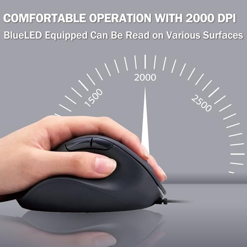 Mouse Ergonómico Con Cable Para Zurdos Elecom, Clic - Image 8