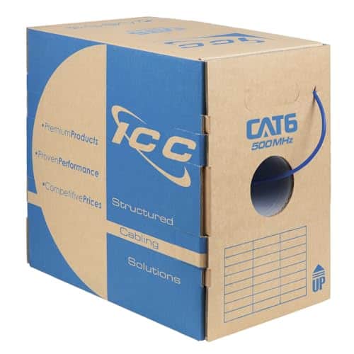 Cable Ethernet ICC 1000ft UTP 23AWG Cobre Puro 100%