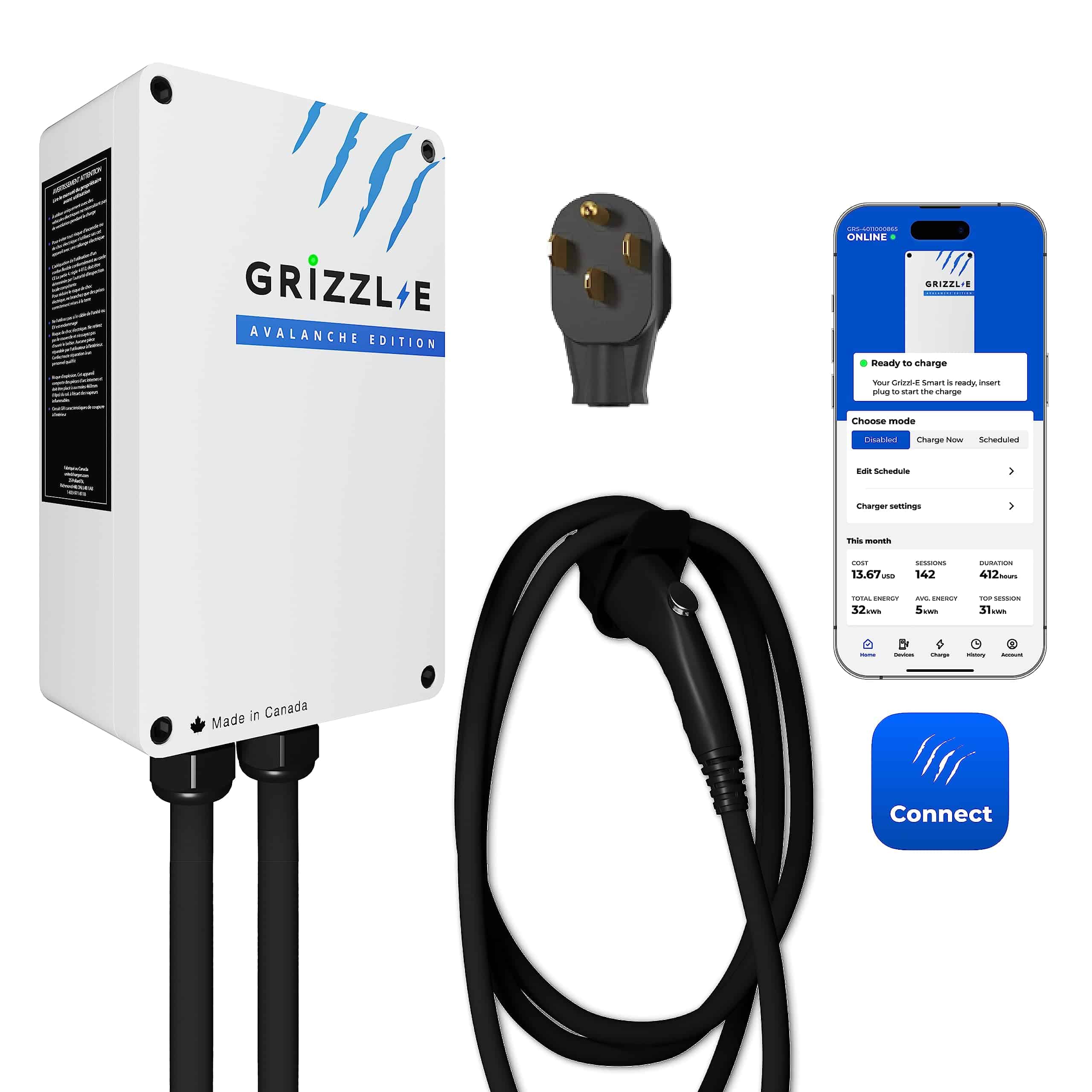 Cargador de Vehículo Eléctrico (EV) Grizzl-E Smart Level 2