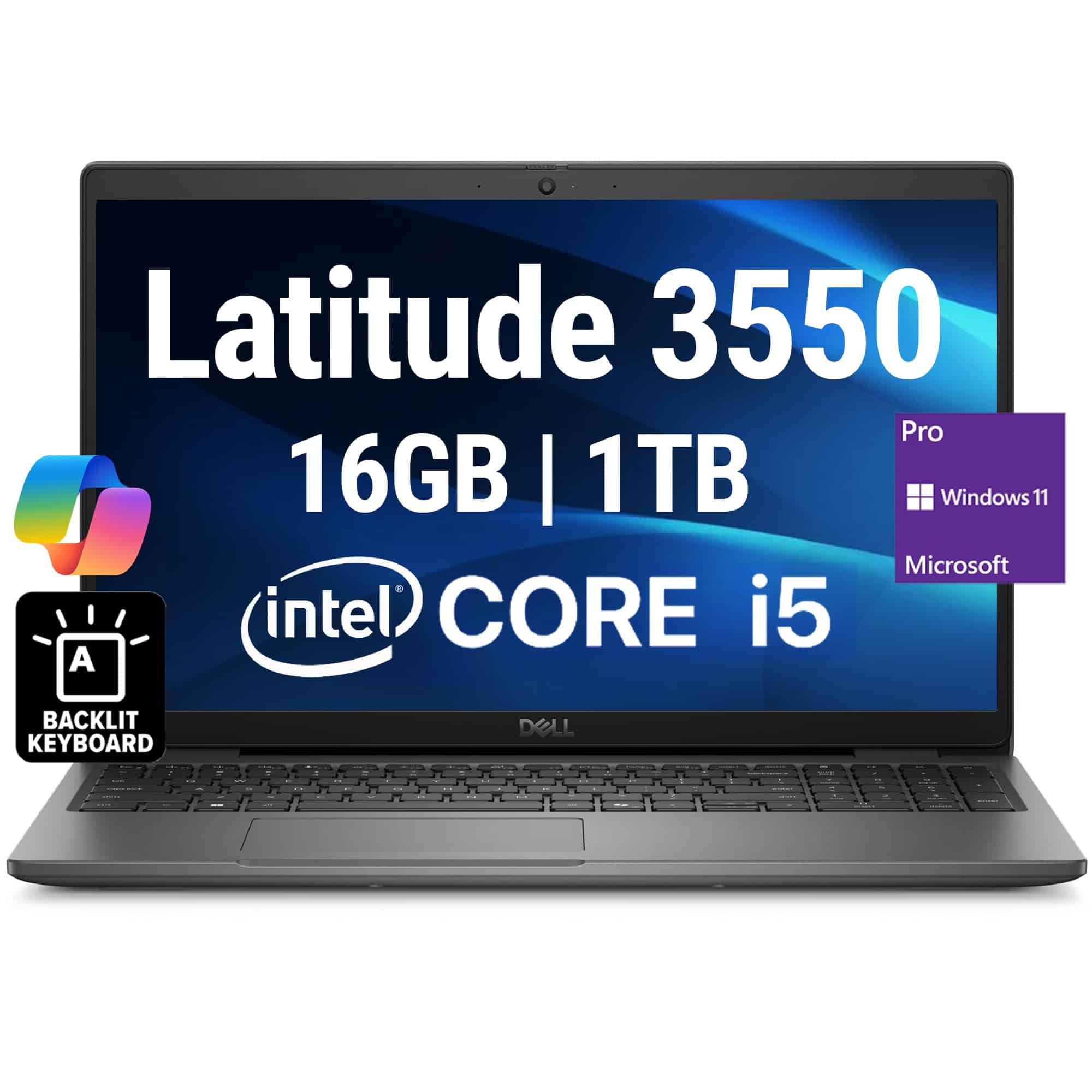 Laptop Dell Latitude 15.6" 3550 i5 16GB DDR5 1TB SSD Win 11P