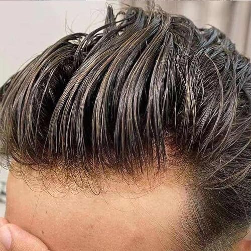 Toupee for Men 100% Pelo Remy Indio Pelucas 8"x10" Encaje