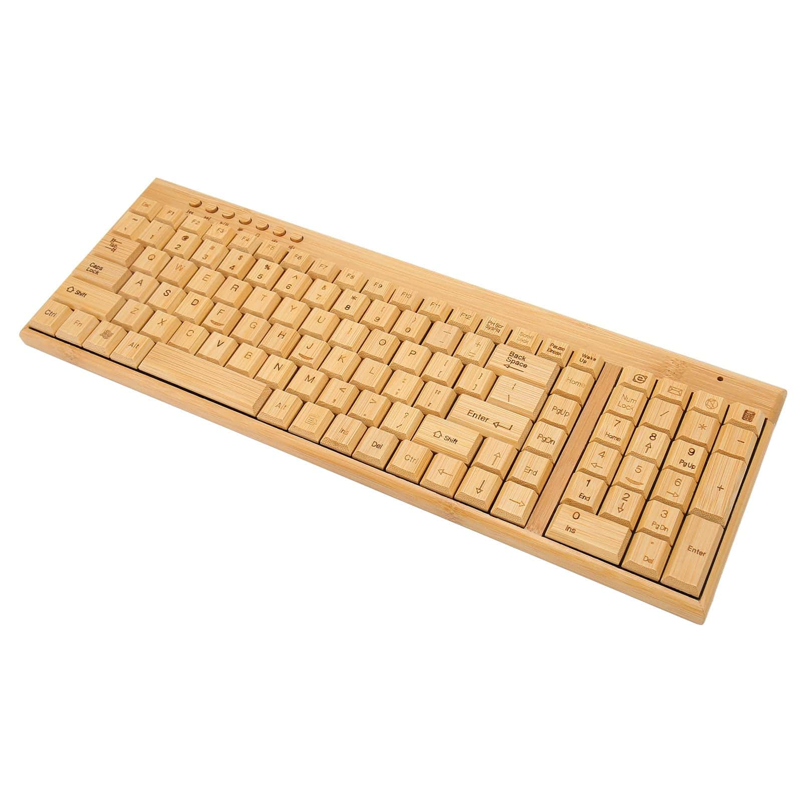 Teclado y Ratón PenRux, Teclado de Madera de Bambú de