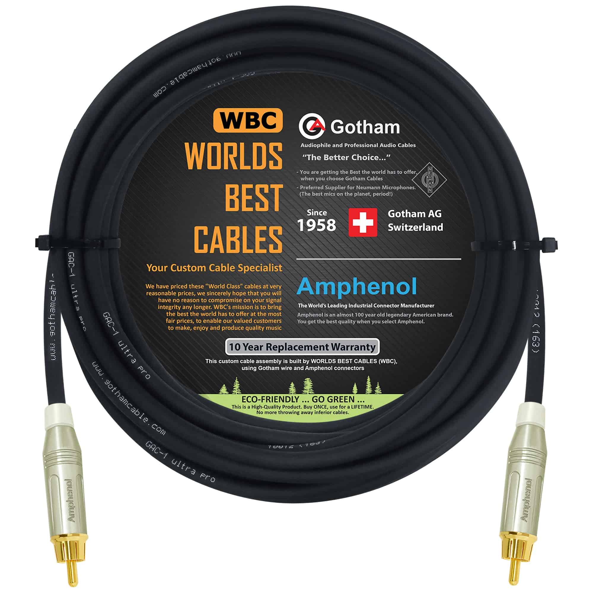 Cable para Subwoofer de Centro de 35 Pies – Gotham GAC-1