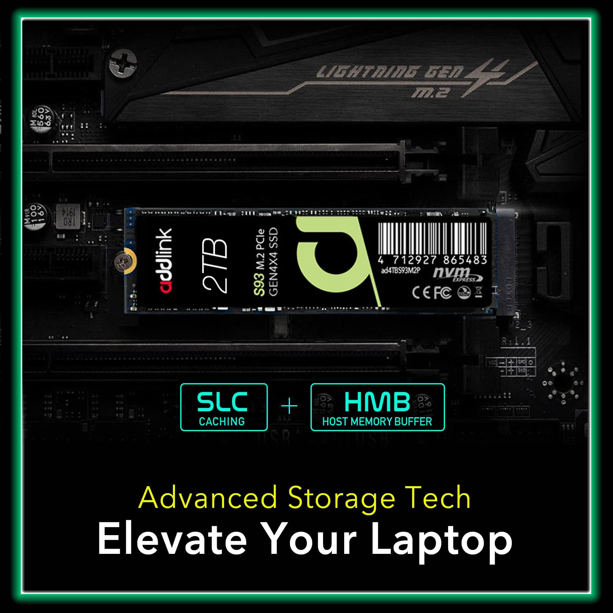 Addlink S93 2TB PCIe 4.0 M.2 Gen 4 Memory Expansion SSD, - Image 5