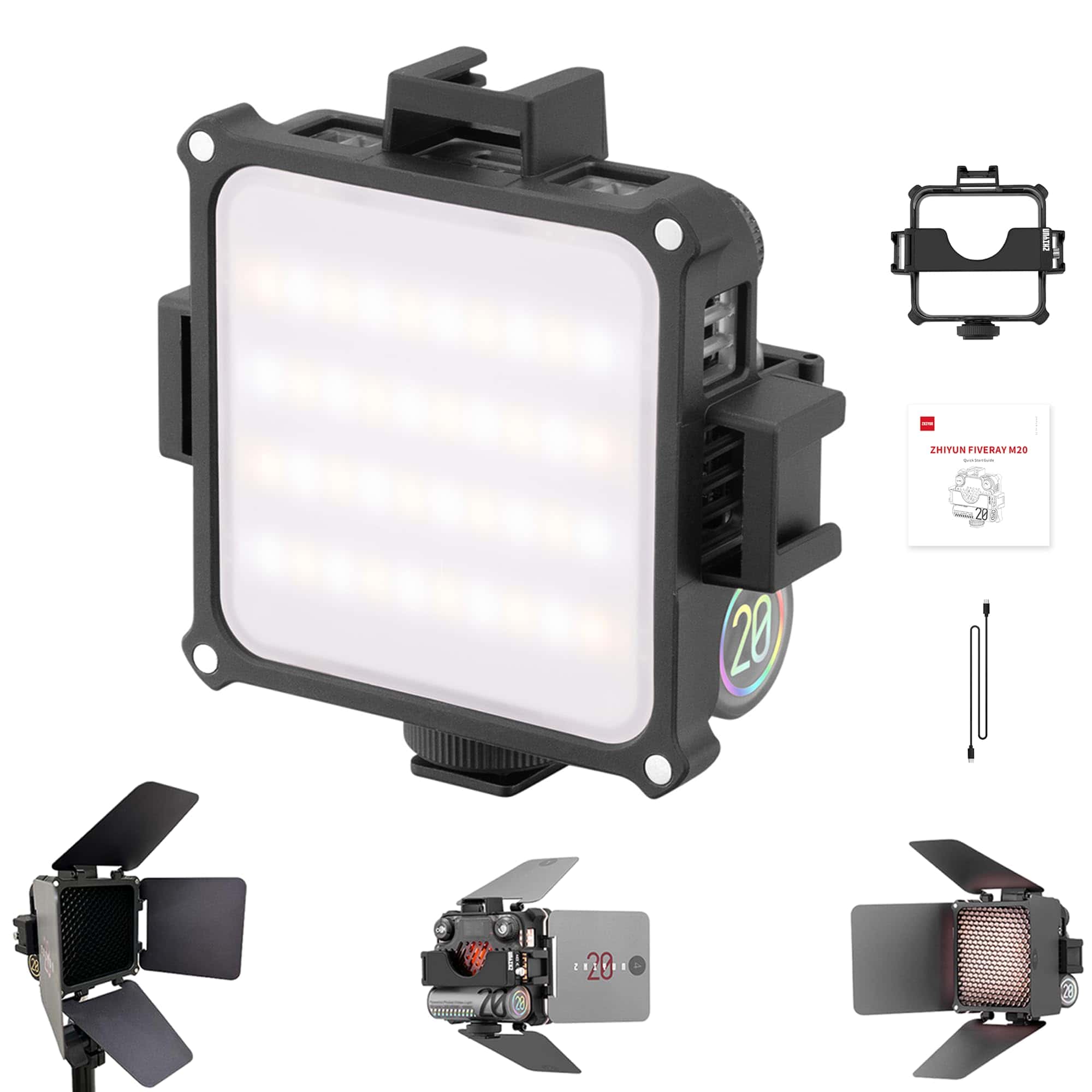 ZHIYUN FIVERAY M20 LED Light Video Bi – Color LED 2700K-