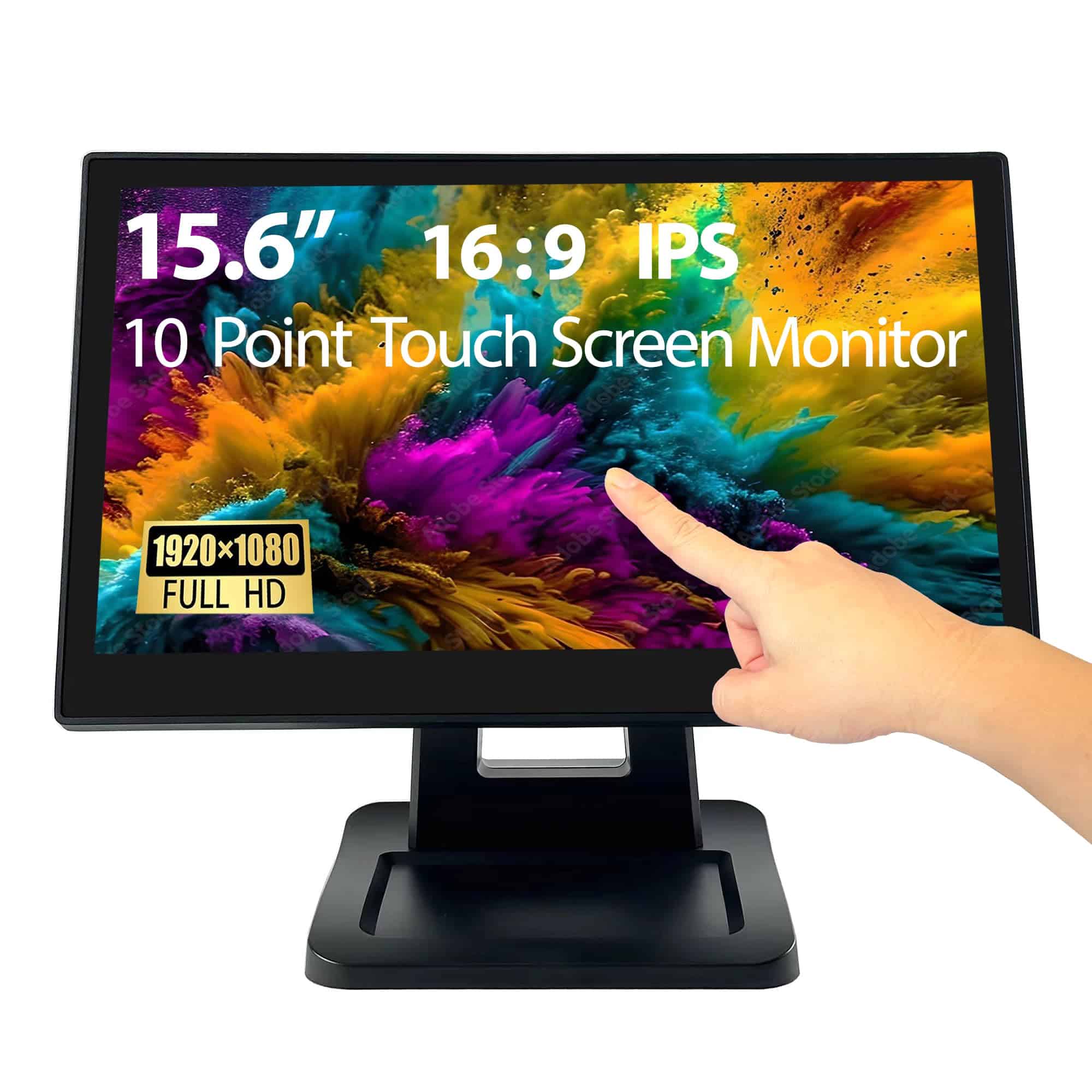 Monitor POS táctil de 15.6 pulgadas FHD IPS 1920 x 1080 con