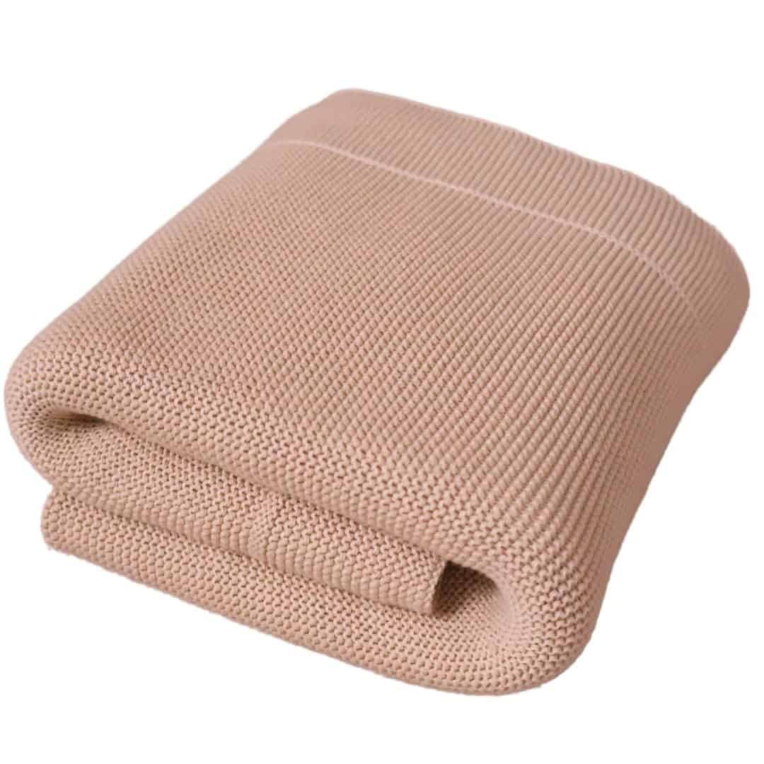Manta de Bebé de Algodón Orgánico -Rosa Ultra Suave