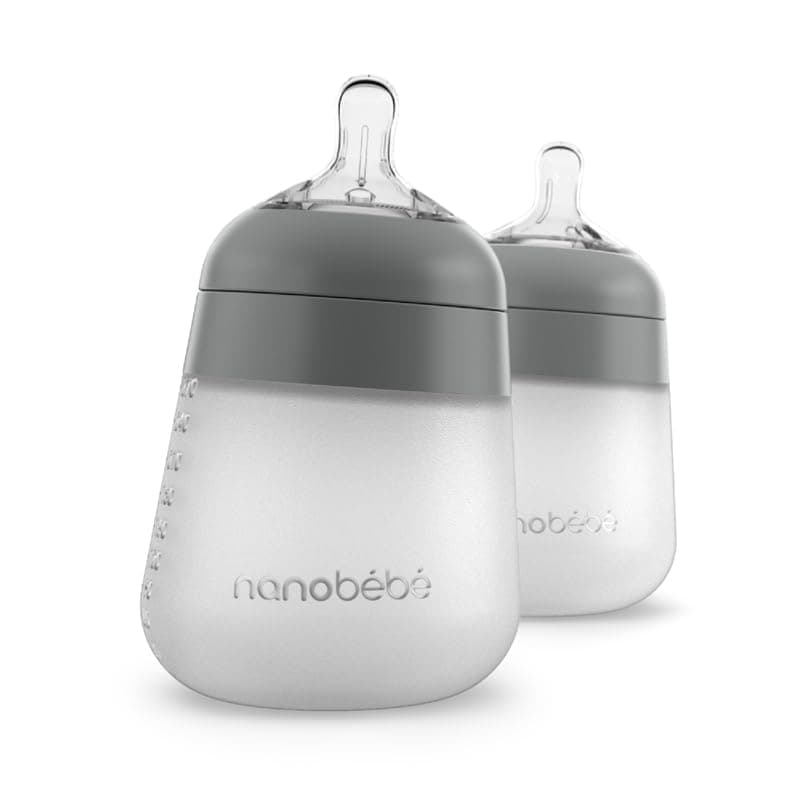 Biberón de silicona Nanobébé Flexy, Anti-Cólicos, Sensación