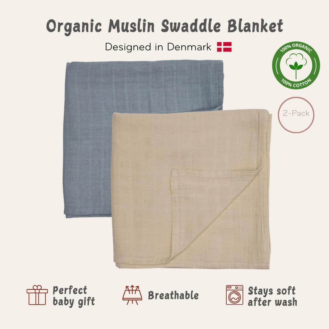 Manta de Swaddle Huxie - 100% Algodón Orgánico - Mantas de - Image 4
