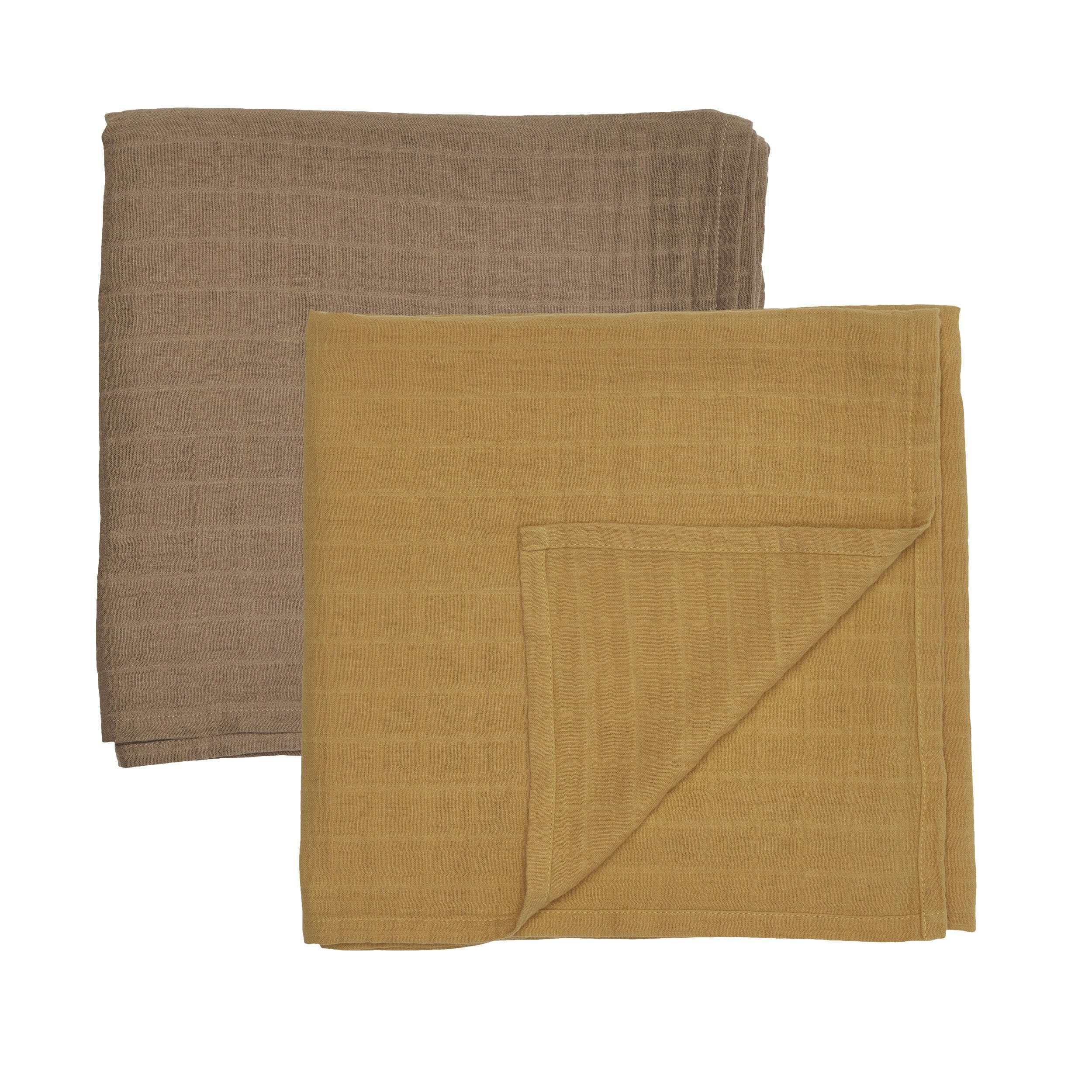 Huxie Swaddle - 100% Algodón Orgánico - -Amarillo Otoño/Natu
