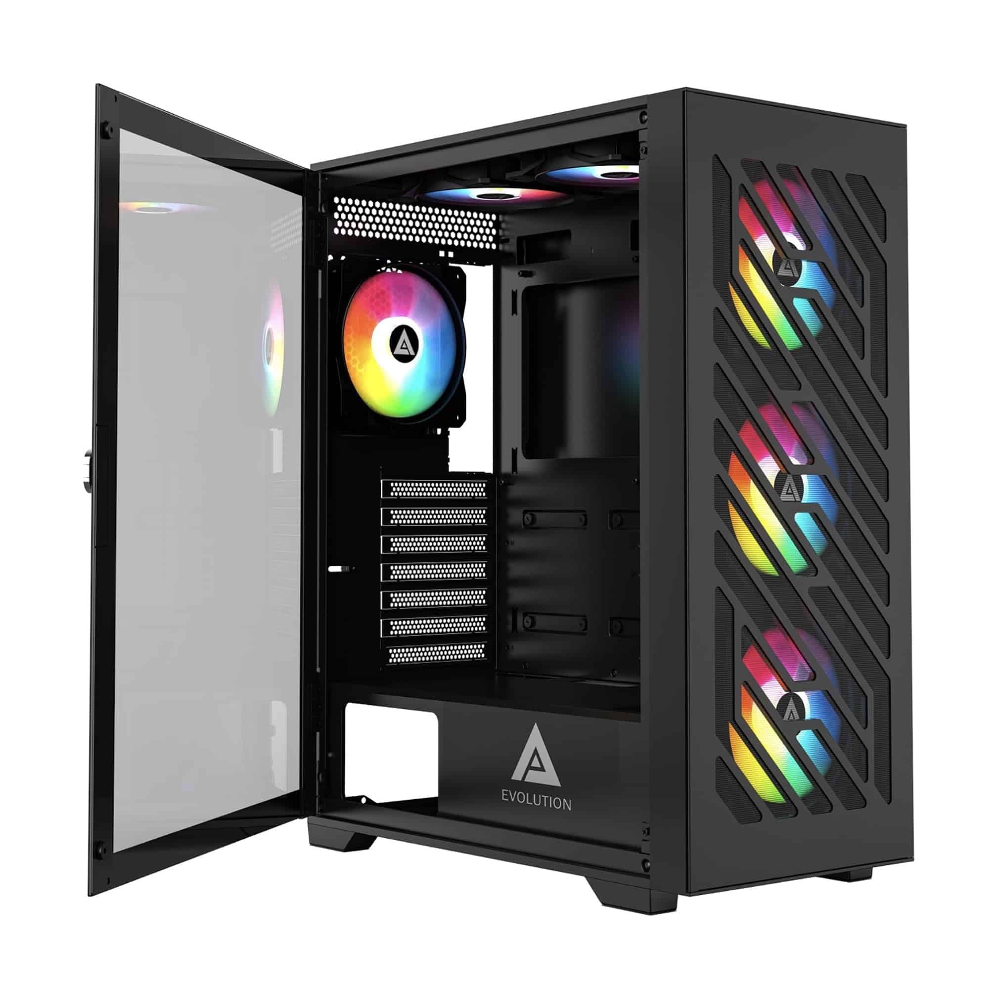 Apevia EVOLUTION-BK Torre de PC para juegos de mediana