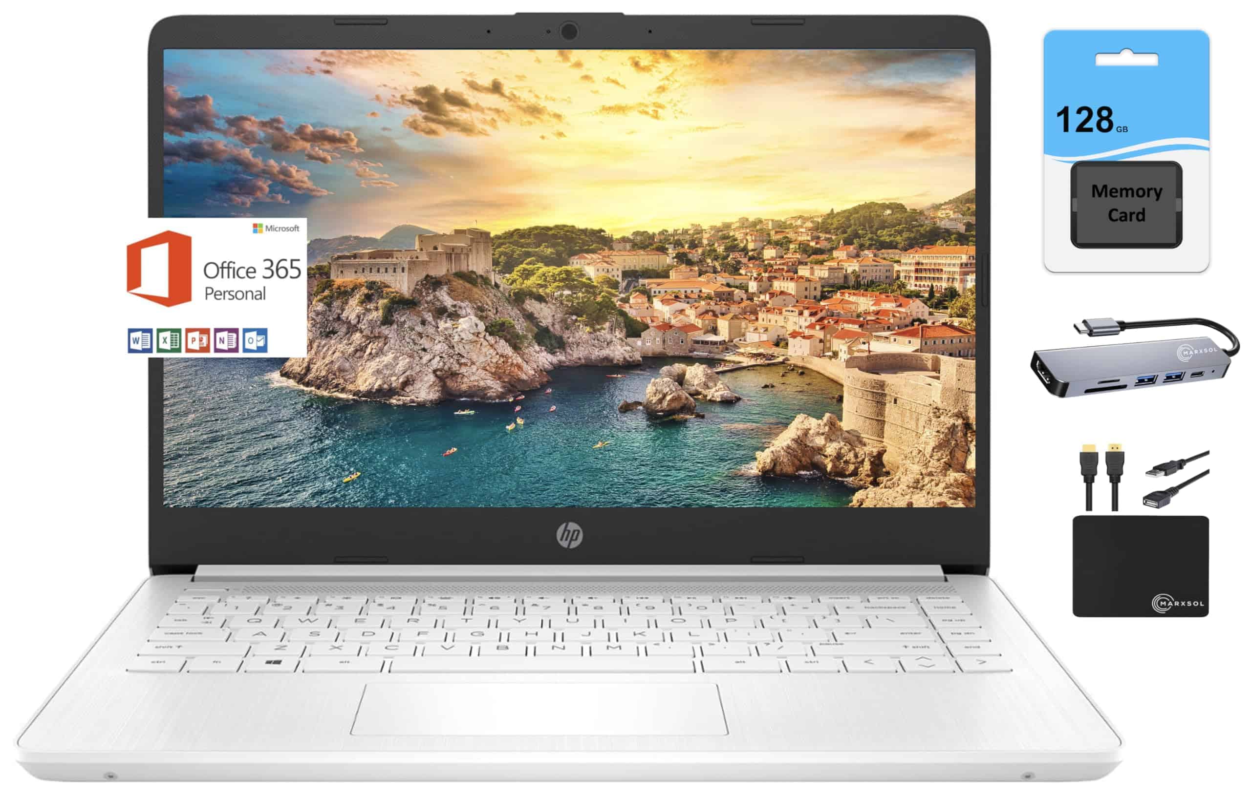 Laptop HP 14 14'' Intel N4120 8GB 64GB Windows 11-Blanco