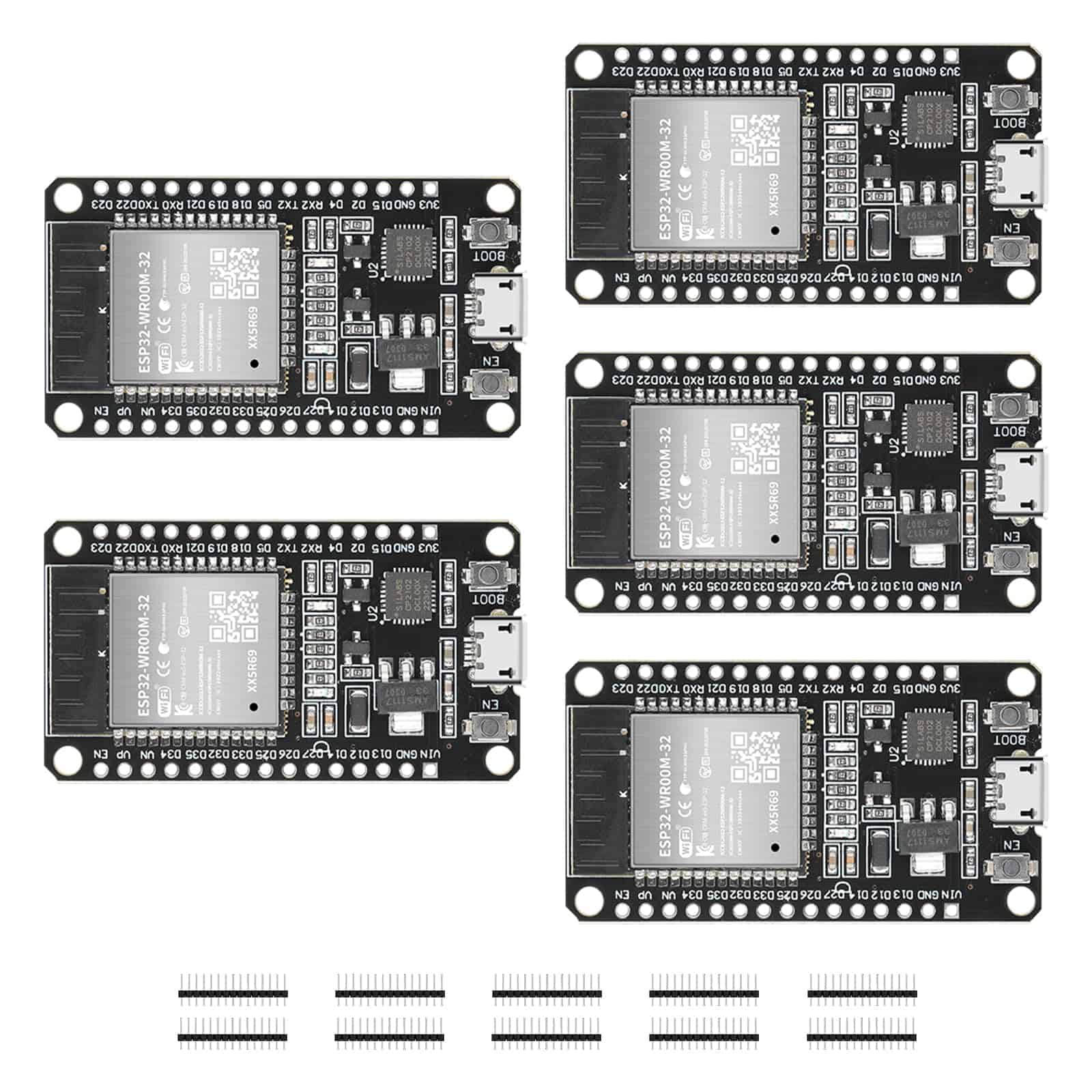 Placa de Desarrollo YEJMKJ 5pcs ESP32 ESP-32S Módulo de