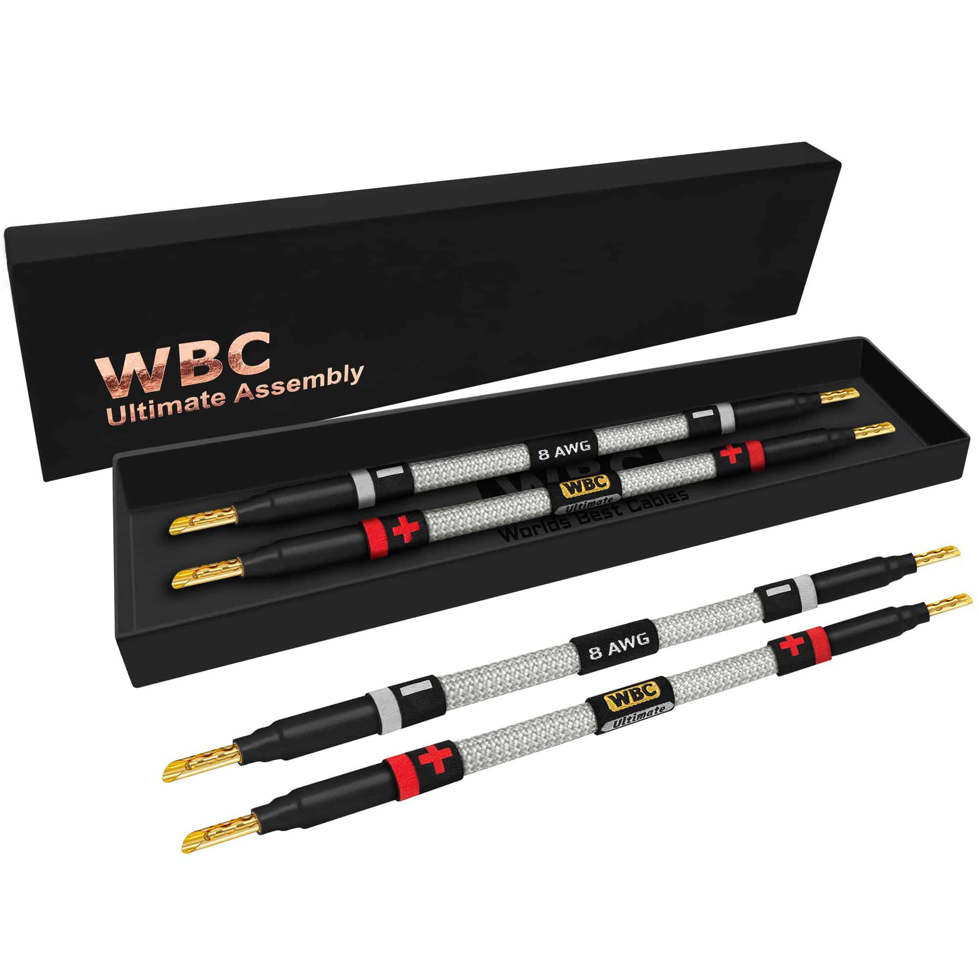 WORLDS BEST CABLES 4 Unidades – 8 Pulgadas Ultimate – 8 AWG