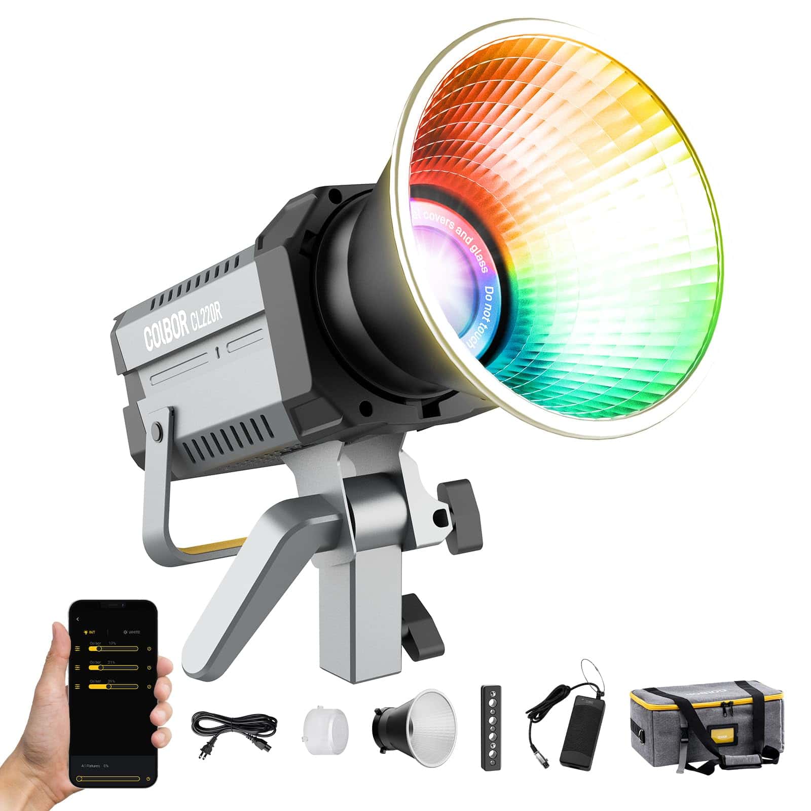 Luz de Video, COLBOR CL220R RGB 250W Máx Iluminación