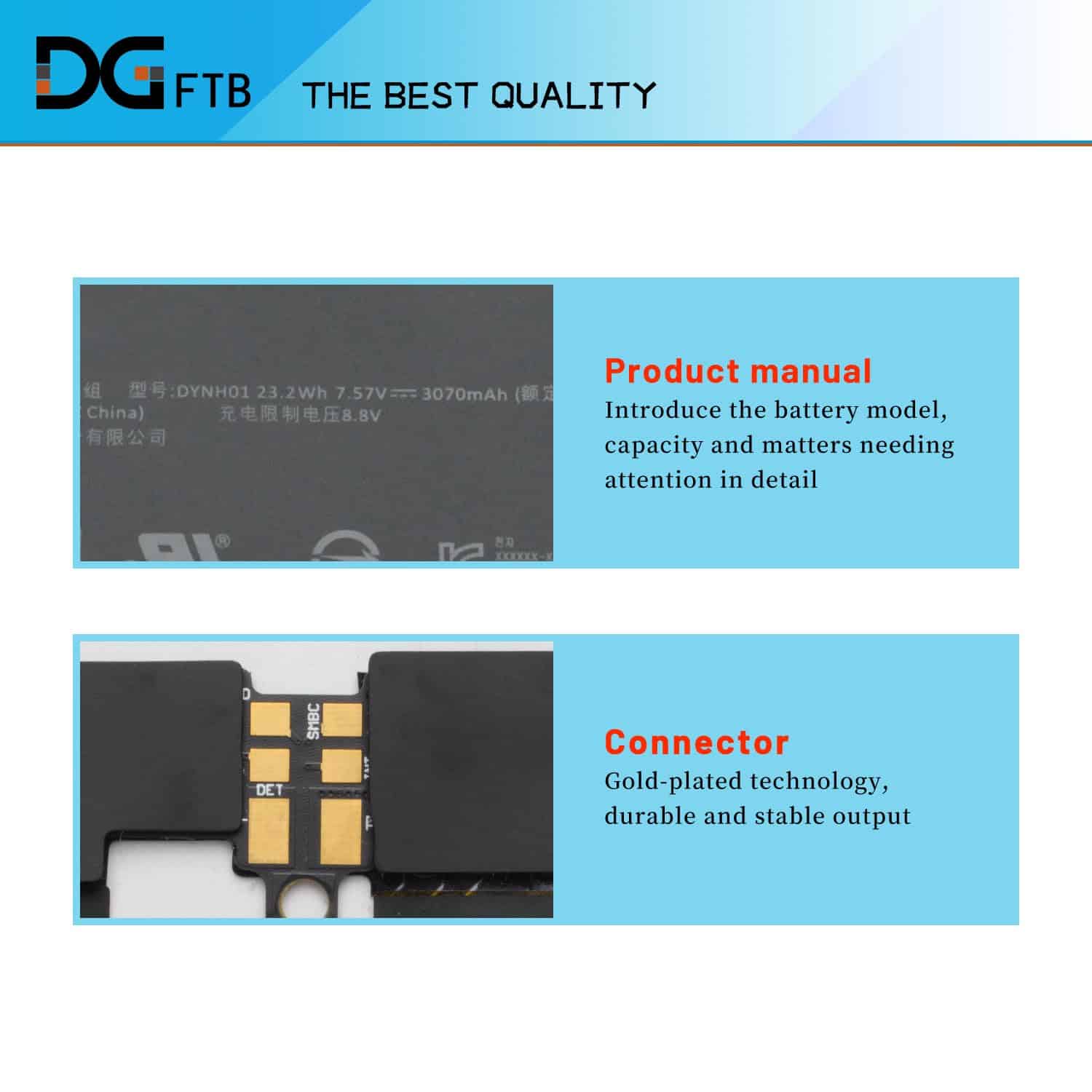 Batería de Repuesto DGFTB DYNH01 para Microsoft Surface - Image 3