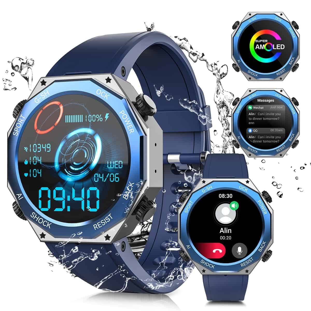 Reloj inteligente militar para hombres (Respuesta / Hacer