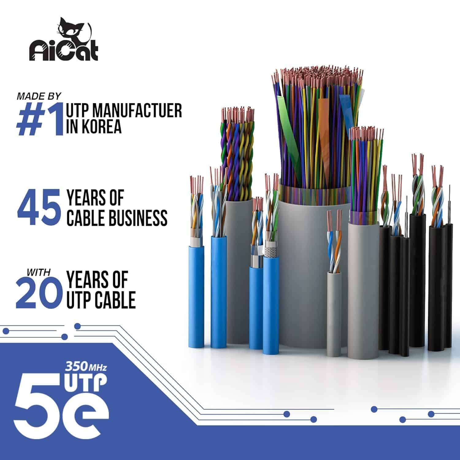 Cable Ethernet Cat 5e AiCat de 1000 pies Riser CMR - - Image 5