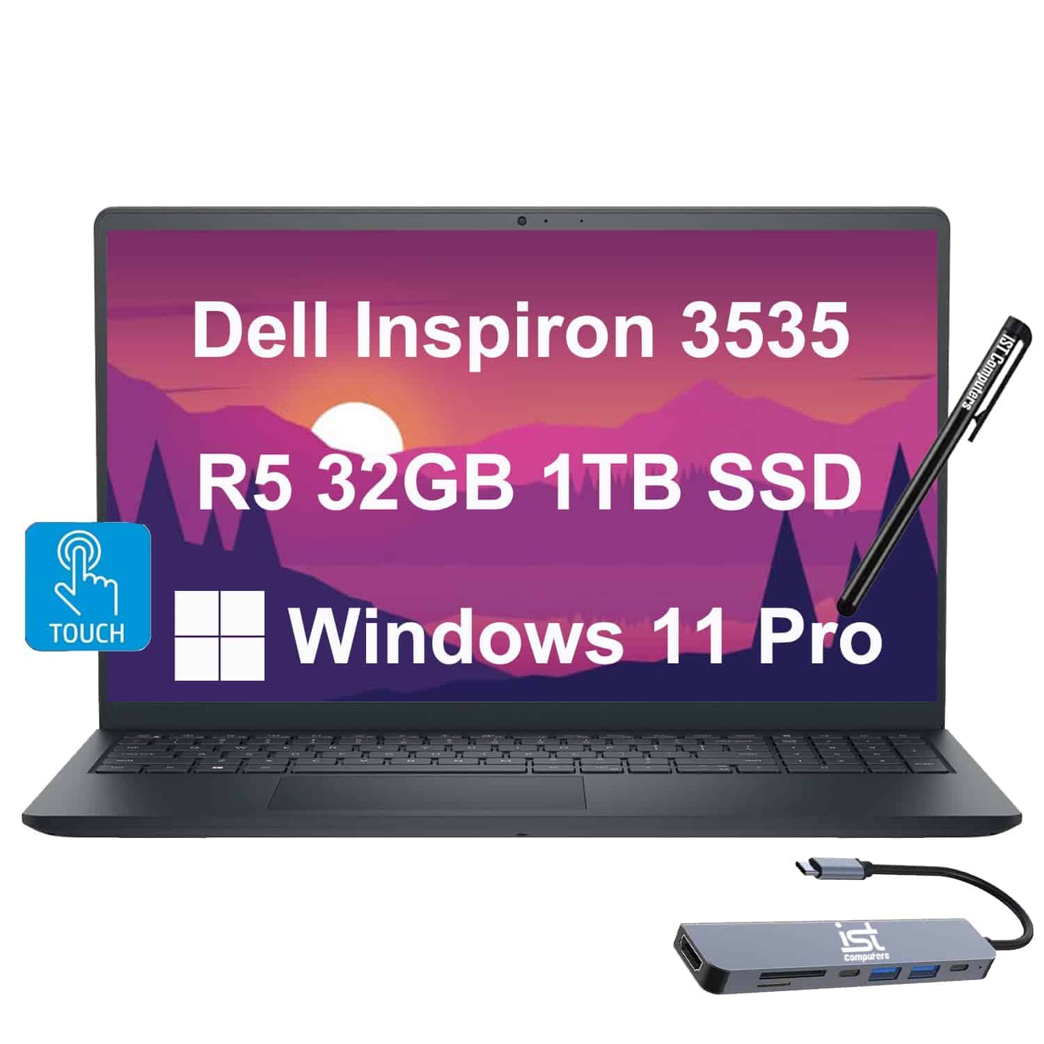 Laptop Dell Inspiron 15 15.6" R5-7530U 32GB 1TB SSD Win 11P