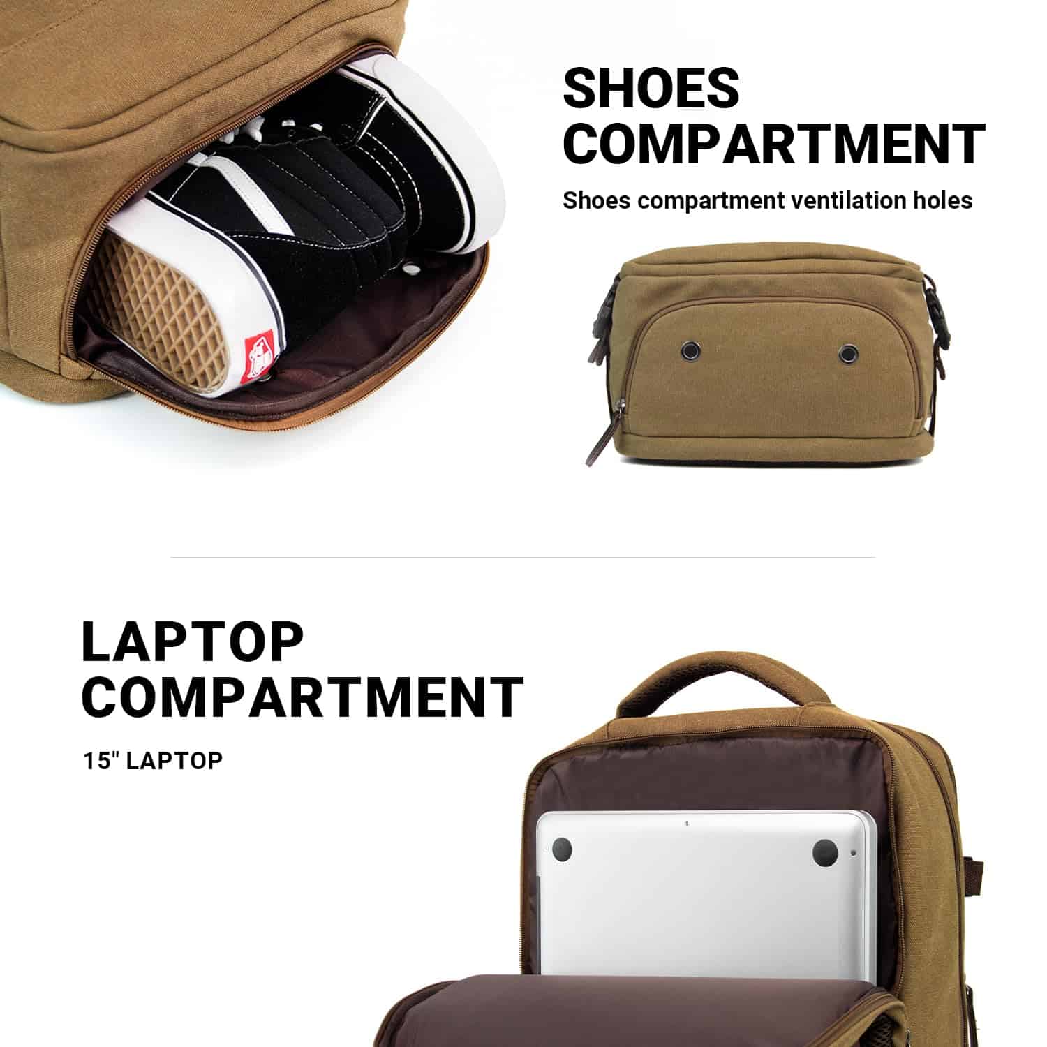 Mochila de Viaje de Lona KAUKKO, Equipaje Personal Aprobado - Image 7