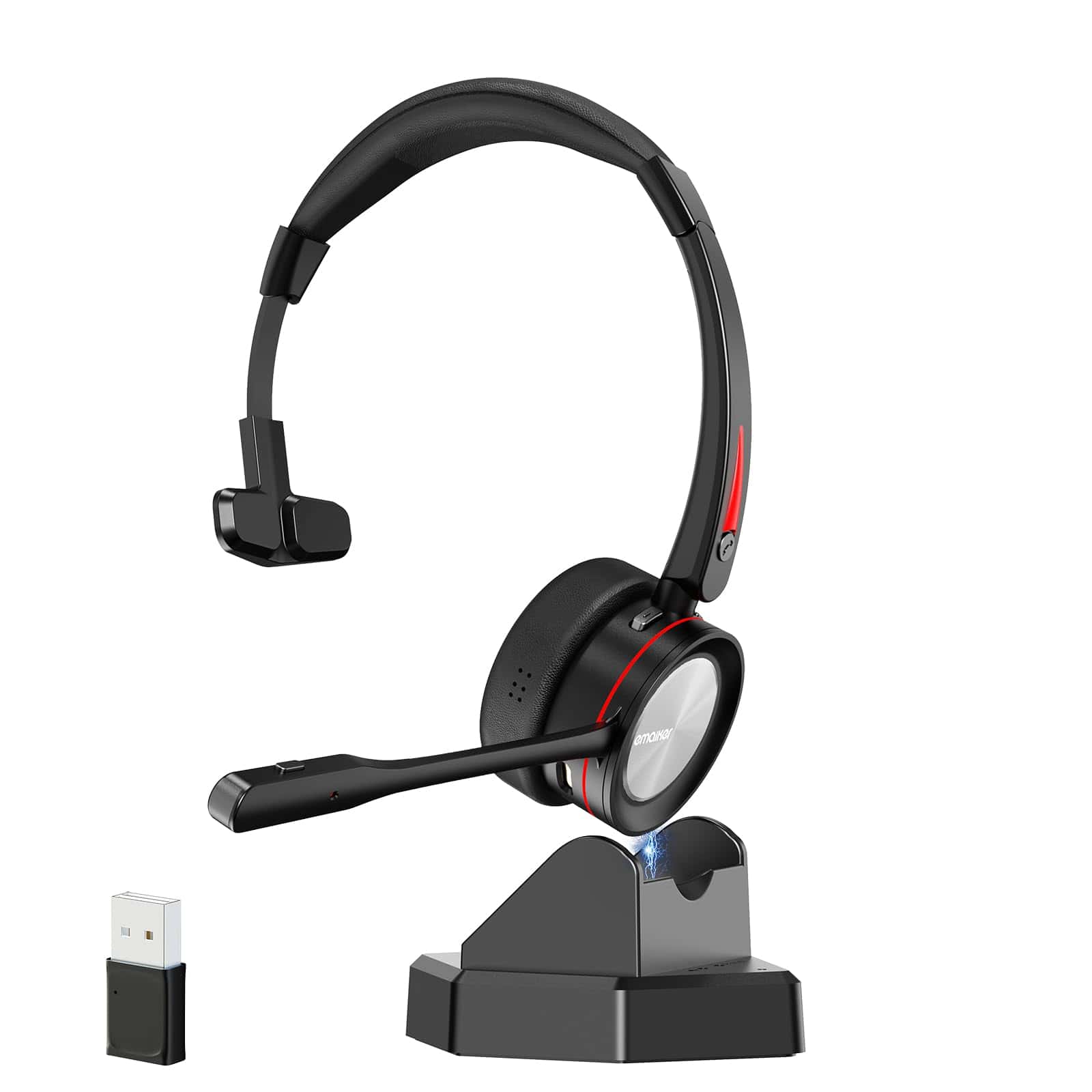 Auricular inalámbrico EMAIKER 1 Ear ENC con Dongle para PC,