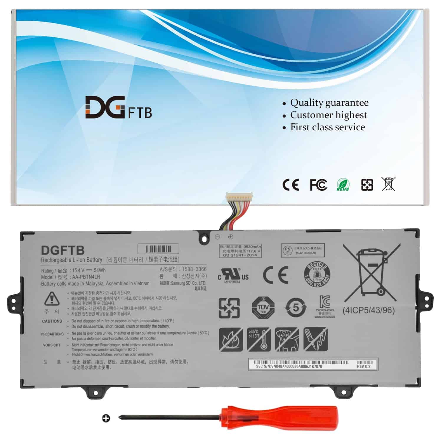 Batería para Laptop AA-PBTN4LR para Samsung 9 Pro NP940X3M