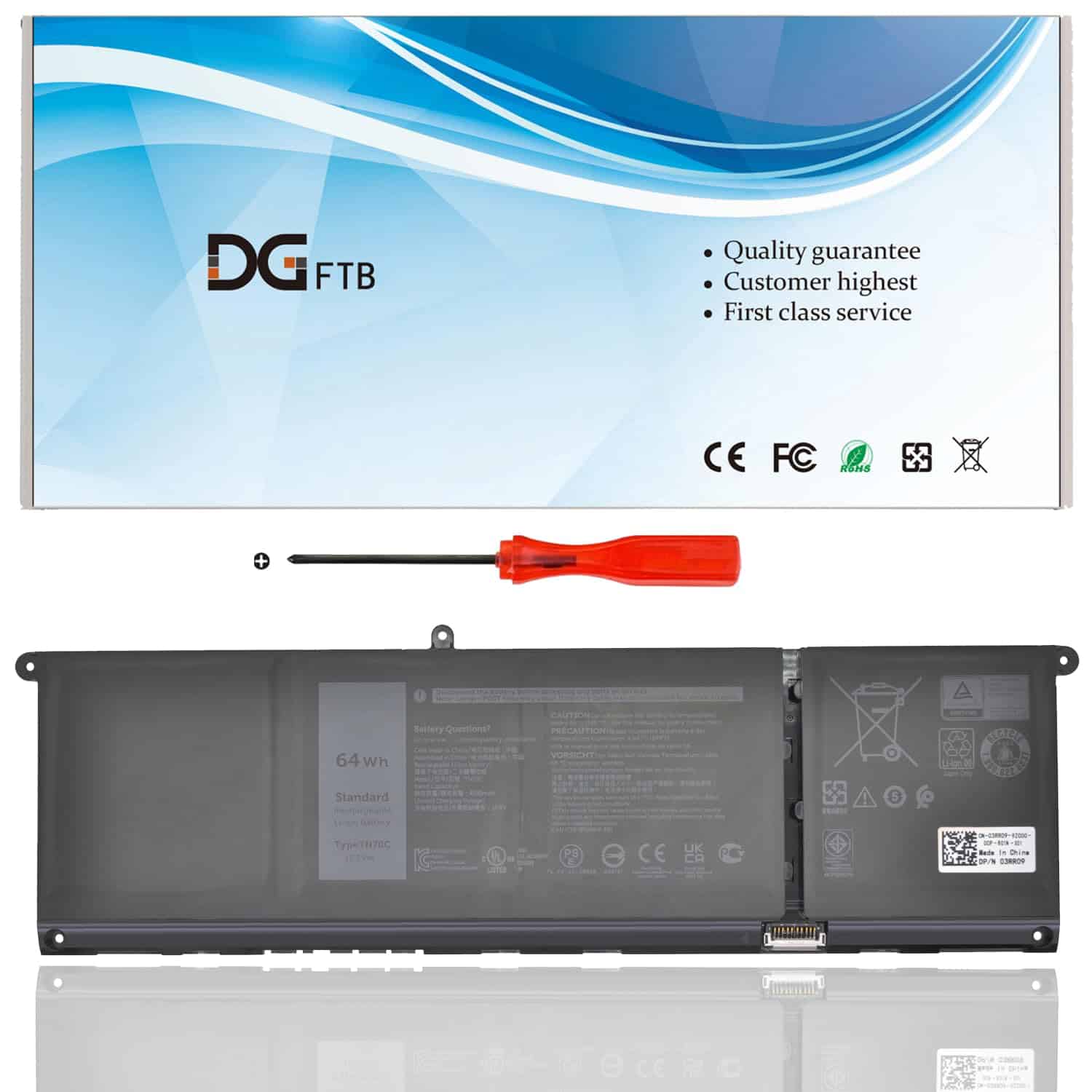 Batería para Laptop DGFTB TN70C para Dell Inspiron 3510