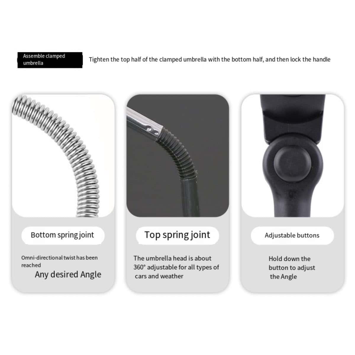 Sombrilla universal para cochecito de bebé Cajuca con - Imagen 9