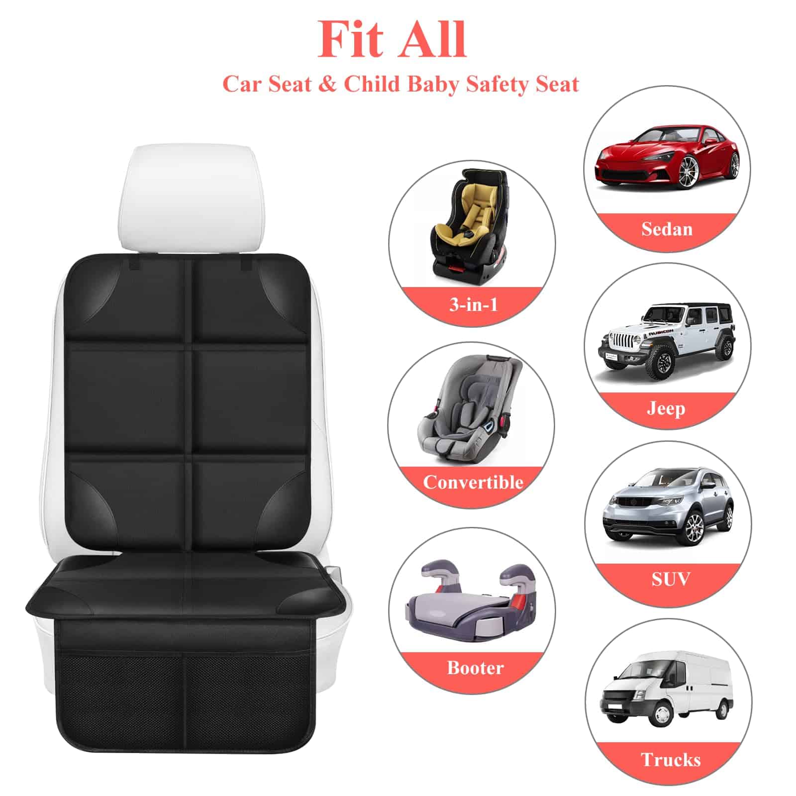 Protector de Asiento de Coche OpNelDum para Niños, - Image 8