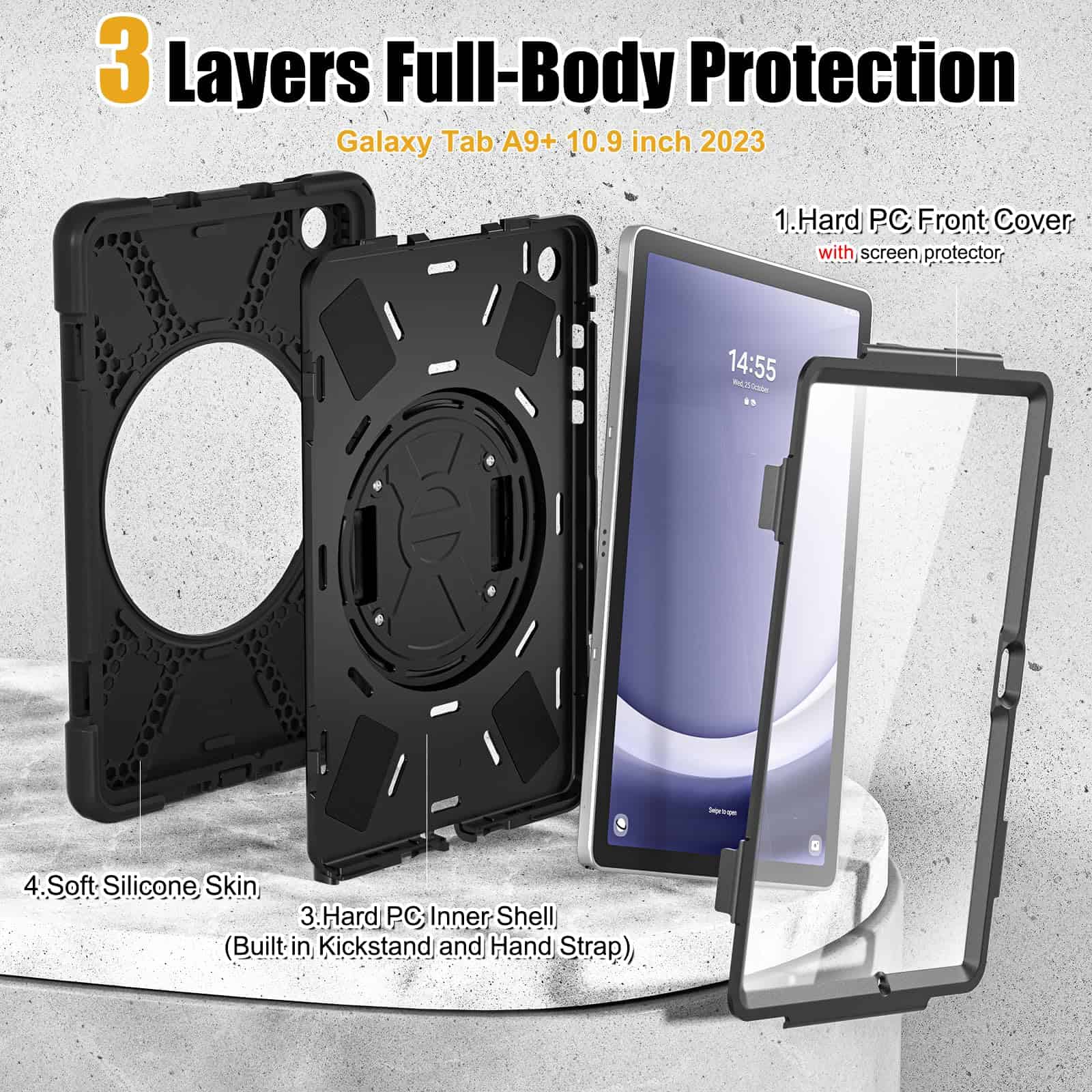 Funda BRAECNstock para Samsung Galaxy Tab -Negro - Image 8