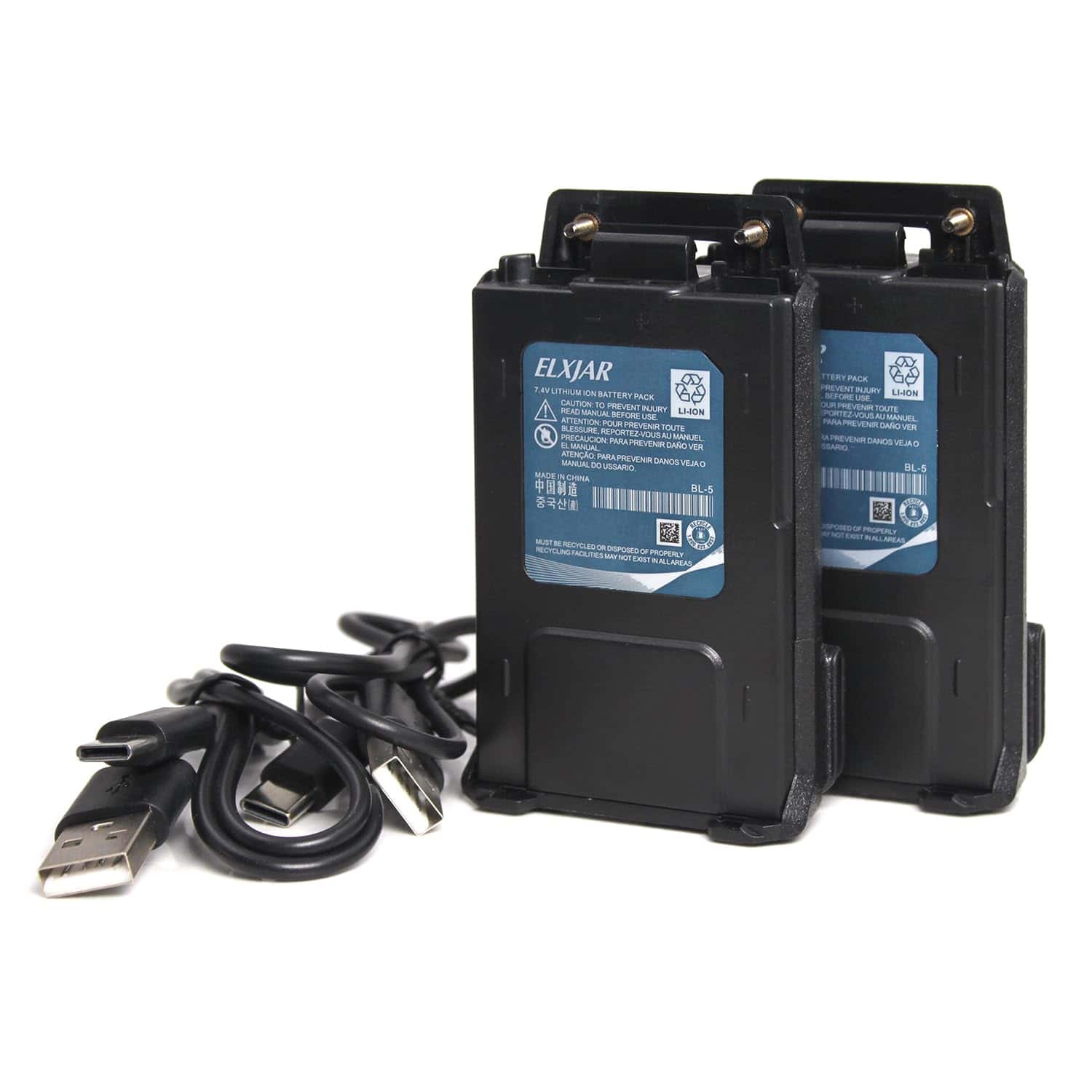 (2-Pack) Batería Extendida de Reemplazo BL-5 de 7.4V