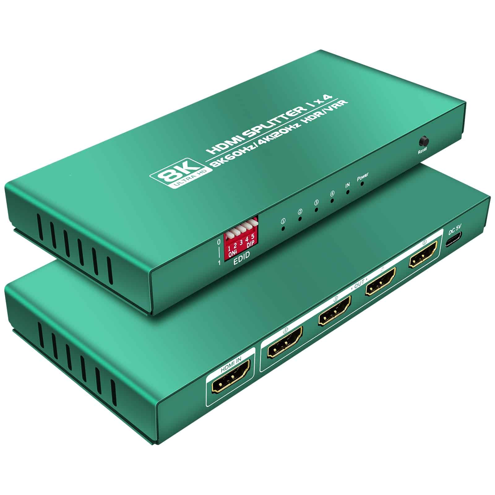 Divisor HDMI 8K 1 en 4 Salidas 4K 120Hz Caja de