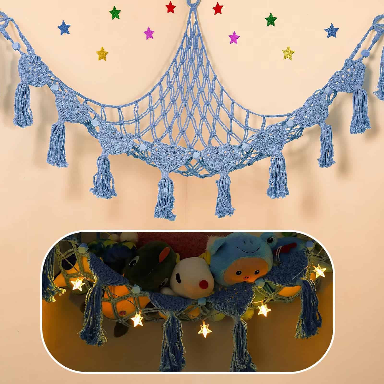 Red de juguetes de peluche en esquina iHansee - Macramé