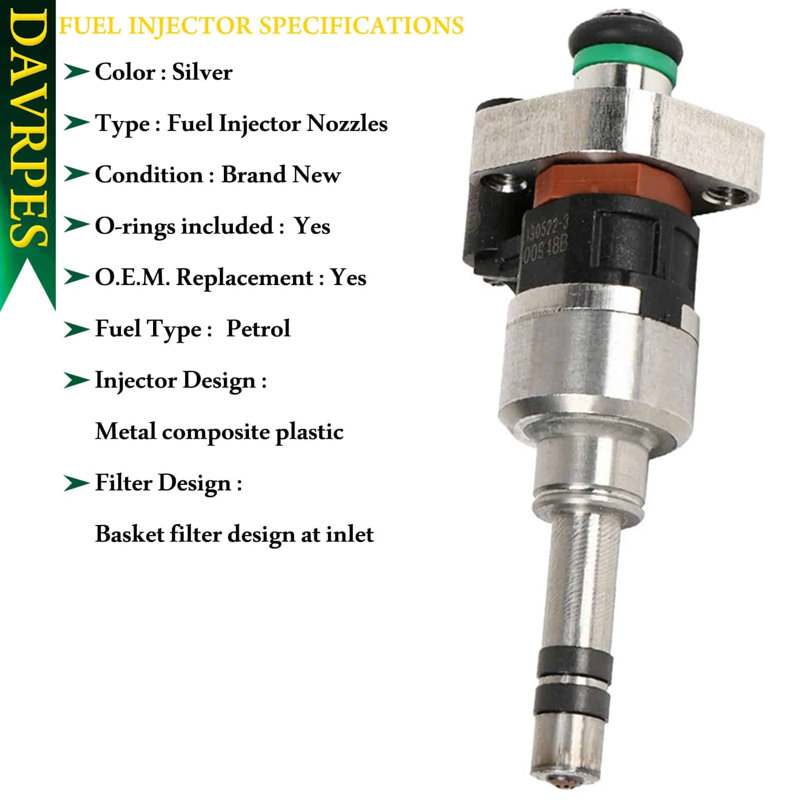 DAVRPES 12644767 4PCS Inyector de Combustible Boquilla de - Image 6