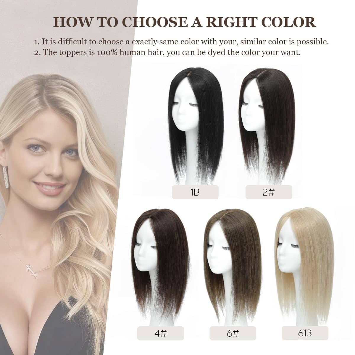 Toppings para el Cabello Aimeolyn para Mujeres 16 pulgadas - Imagen 7