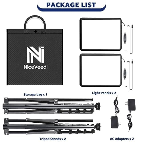 Kit De Iluminación NiceVeedi Pack de 2 22W 2900-7000K 73'' - Image 8
