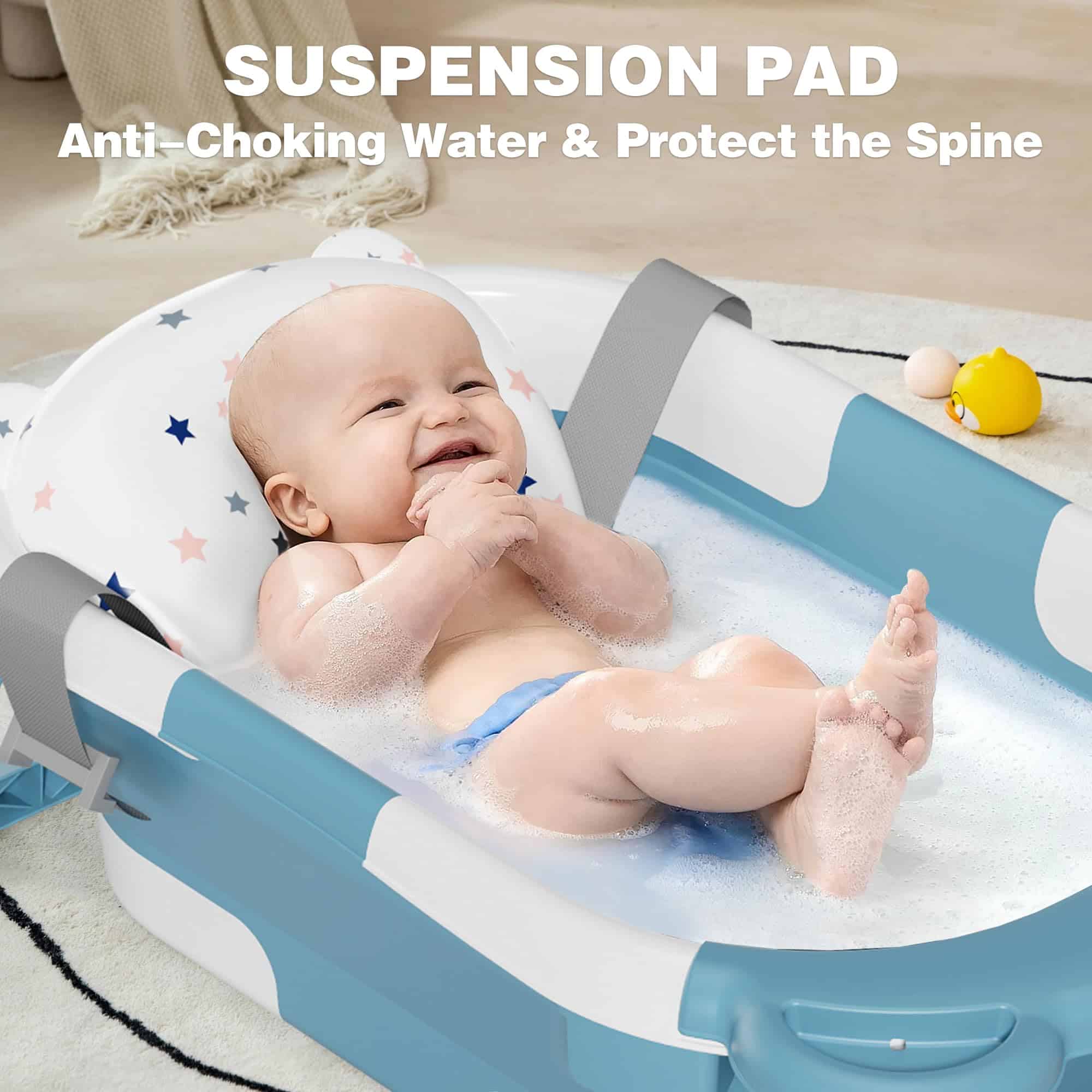 Bañera Plegable para Bebé Recién Nacido con Termómetro y 1 - Imagen 3