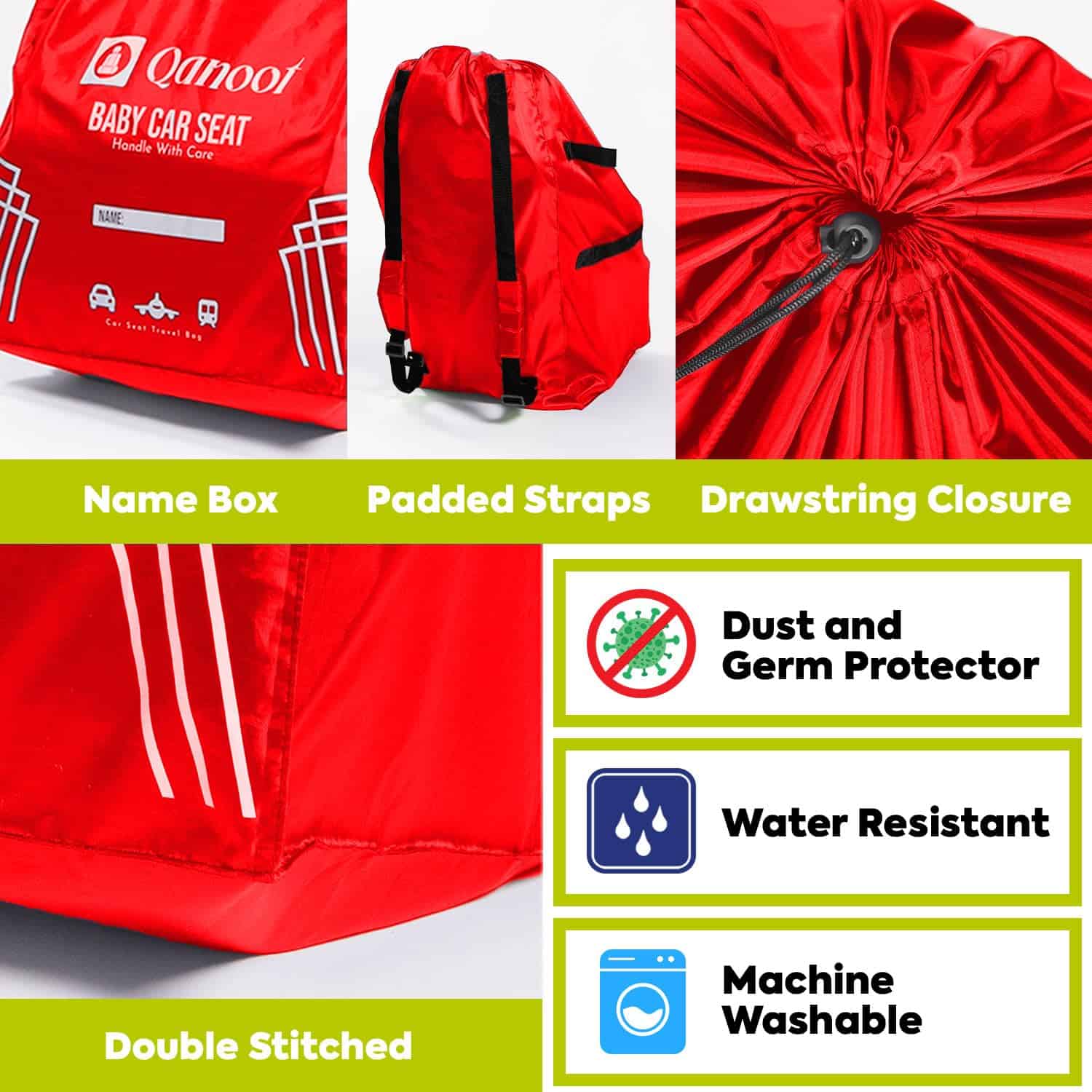 Bolsa de Viaje para Asiento de Coche Qanoot para Avión - - Imagen 3