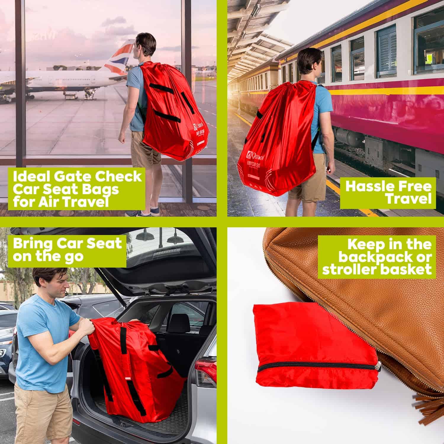 Bolsa de Viaje para Asiento de Coche Qanoot para Avión - - Imagen 6