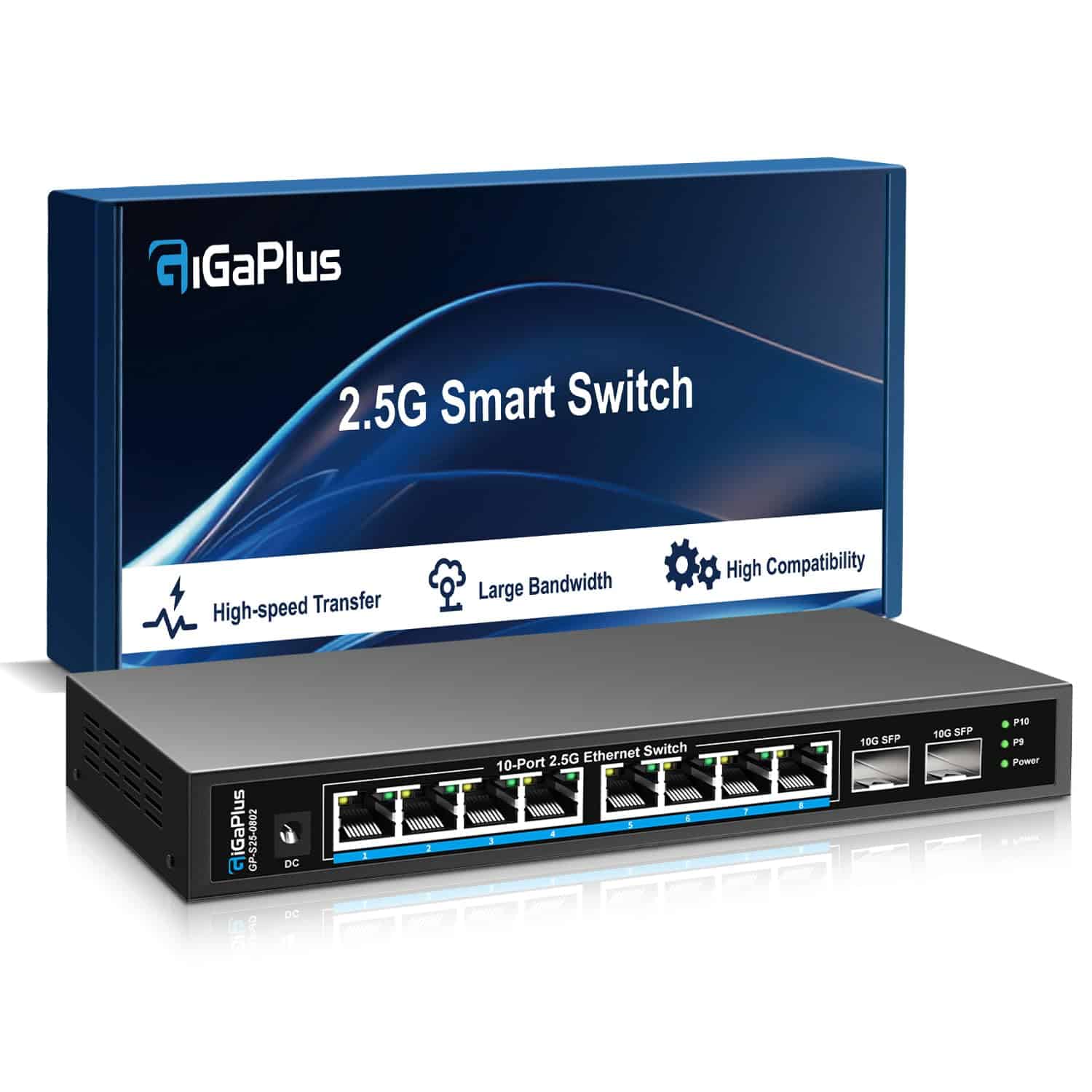 Switch Ethernet no administrado de 10 puertos 2.5Gb con 8