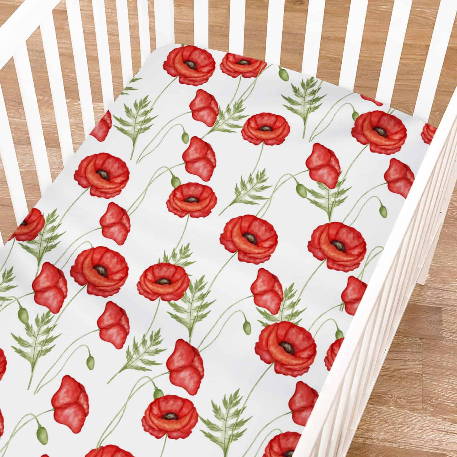 Sábana Ajustada Floral de Primavera Verano para Cuna de