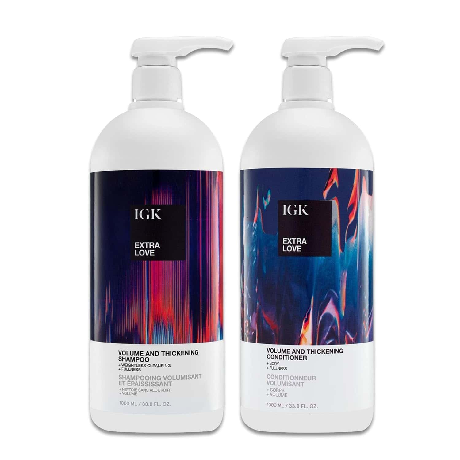 Set de champú y acondicionador IGK EXTRA LOVE (33.8 Oz) |