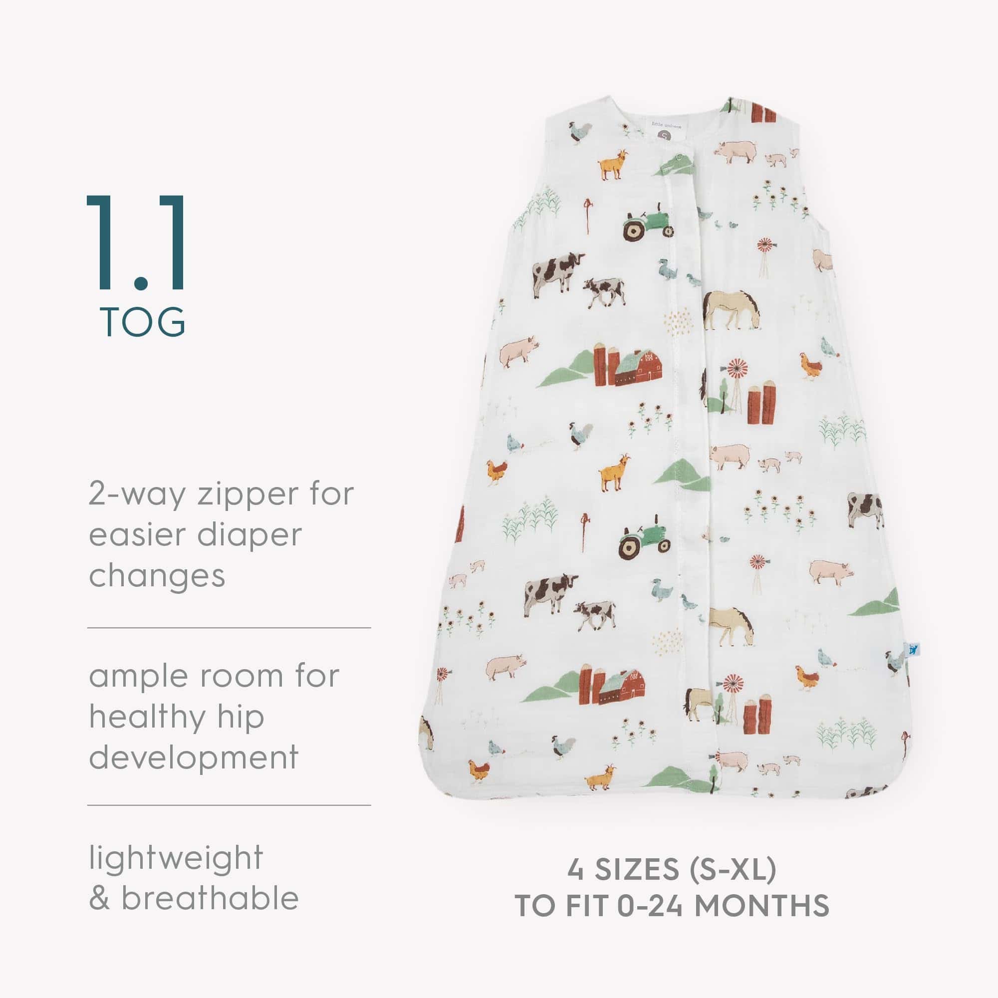 Saco de dormir Little Unicorn de 6 a 12 meses, 1.1 TOG | - Image 5