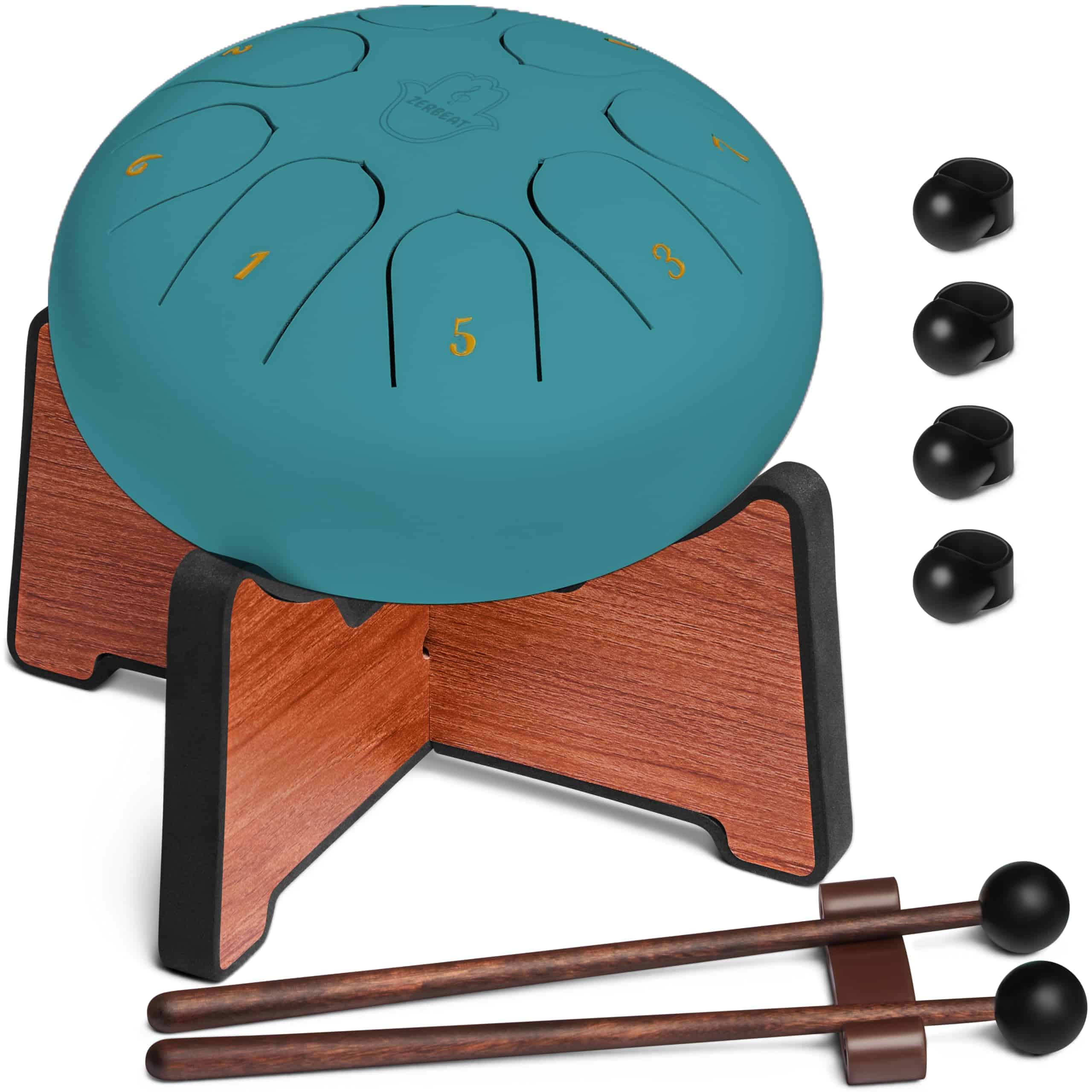 ZERBEAT Steel Tongue Drum 6 Pulgadas, 8 Notas Tambor de